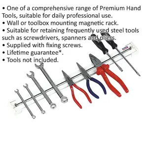 500mm Magnetic Tool Holder for Wall - Ideal for Screwdrivers, Spanners, and Pliers