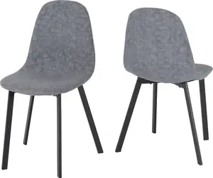 Berlin Chair Dark Grey Fabric Priced for set of 4