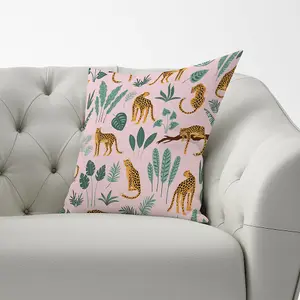 Hand Drawn Leopards Cushions 60cm x 60cm