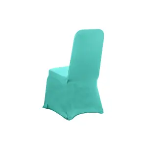 Polyester Spandex Chair Cover for Wedding Decoration - Turquoise, Pack of 1