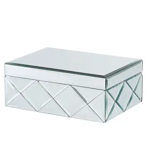 Mirrored Jewellery Box Silver GORRON