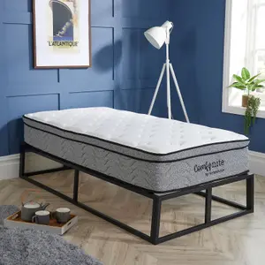 Home Source Metal 2ft6 Platform Bed Black