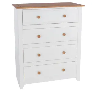 White 4 drawer chest of drawers, Capri range