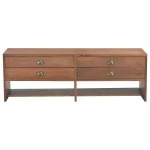 Berkfield TV Cabinet with 4 Drawers 120x30x40 cm Solid Fir Wood