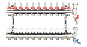 Warmer System Underfloor Heating 11 Port PSW Manifold with Wilo Para Pump and Blending Valve Set