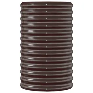 Berkfield Garden Planter Powder-coated Steel 114x40x68 cm Brown