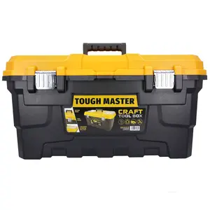 TOUGH MASTER UPT-4032 22" Heavy Duty Plastic Craft Tool Box With Tray & Compartment Organiser