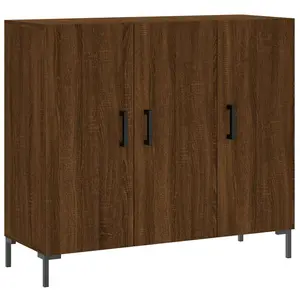 Meela 90cm Wide Sideboard Brown Oak