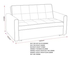 Astoria Sofa Bed in Grey Fabric Contemporary and minimalist