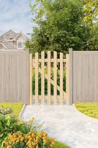 Outdoor Garden Border Fence Gate Elegant Entrance to Patio,Yard, and Garden