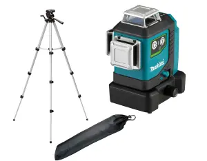 Makita SK700GDZ 12v CXT Multi Line Laser Level Green - Body Only + Tripod Stand