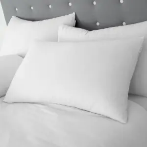 Catherine Lansfield Bedding Brushed Cotton Duvet Cover Set with Pillowcases White