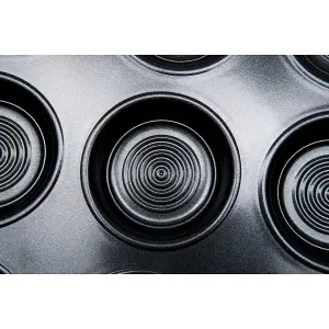 Circulon Black Steel Non Stick Heat Resistant 12-Cup Muffin Tin 45 x 25cm