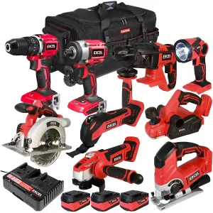 Excel 18V 9 Piece Power Tool Kit with 3 x 5.0Ah Battery & Charger EXL5056