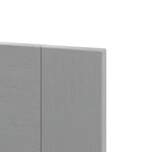 GoodHome Alpinia Painted Matt slate grey wood effect Drawer front, Pack of 4 (H)715mm (W)497mm (T)18mm