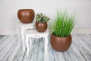 Epoxi Round Rust Textured Matte Indoor Plant Pot 24cm