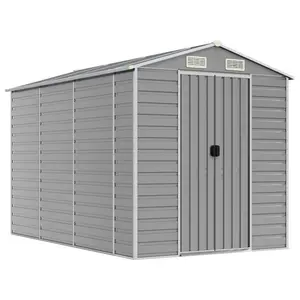 Brumit Garden Shed 191x300x198 cm Galvanised Steel Light Grey