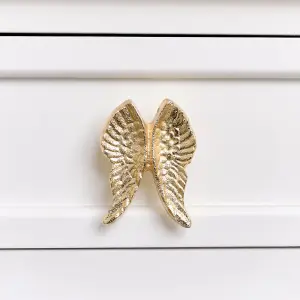 Melody Maison Shiny Gold Angel Wings Drawer Knob