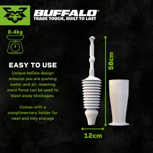 The Best Toilet UNBLOCKER - Heavy Duty Plunger & Holder