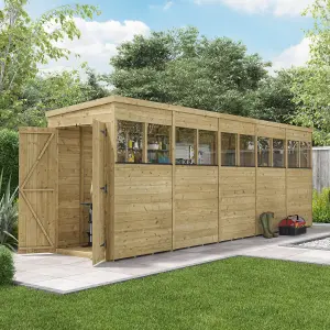 BillyOh Switch Tongue and Groove Pent Wooden Shed - 20x4 Windowed - 11mm Thickness