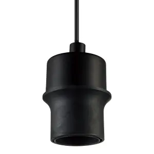 GoodHome Klentony Matt Black Pendant ceiling light, (Dia)100mm