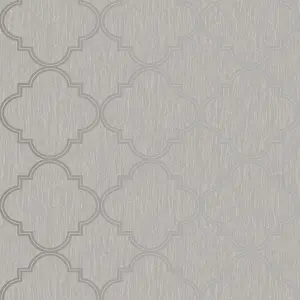 Superfresco Silk Trellis Geometric Neutral Metallic Wallpaper