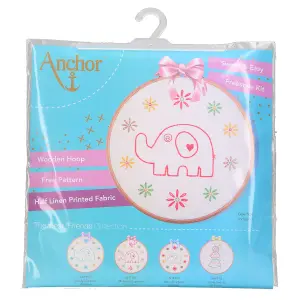 MOM ELEPHANT - Embroidery Kit with Hoop: Mom Elephant - Anchor