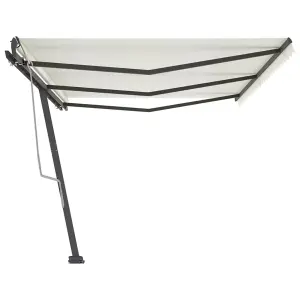 Berkfield Freestanding Manual Retractable Awning 600x300 cm Cream