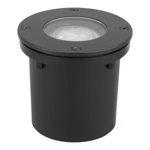 GoodHome Wonsey Black Outdoor Ground light (D)114mm