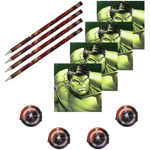 Avengers emble Stationery Set (Pack of 12) Multicoloured (One Size)