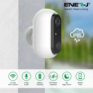 Smart WiFi Wireless IP Camera 1080P IP65 Rated, includes rechargeable batteries (White)