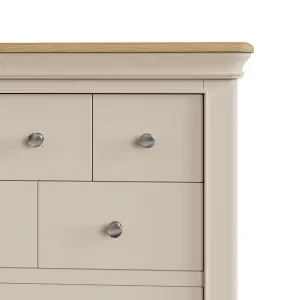 8 Drawer Chest Of Drawers Solid Painted Oak Putty Ready Assembled