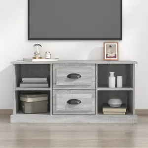 vidaXL TV Cabinet Grey Sonoma 99.5x35.5x48 cm Engineered Wood