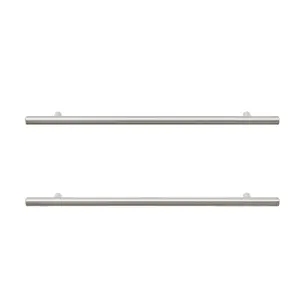 GoodHome Annatto Nickel effect Kitchen cabinets Bar Pull Handle (L)33.6cm (D)32mm, Pack of 2