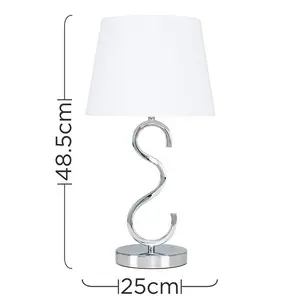 Champagne 48.5cm Table Lamp White / No