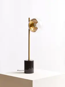 Interiors by Premier Contemporary Small Gold Finish Metal Table Lamp, Versatile Desk Lamp, Sturdy Modern Ambient Lamp On Table