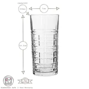 LAV - Brit Highball Glasses - 355ml - Pack of 6