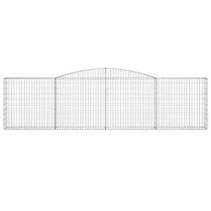 Berkfield Arched Gabion Basket 400x30x100/120 cm Galvanised Iron