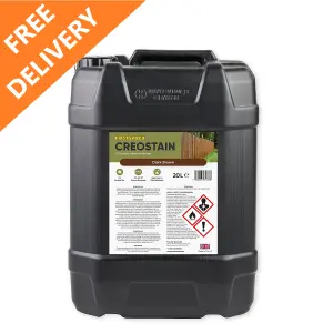 20L Creostain Fence Stain & Shed Paint (Dark Brown) - Creosote / Creocote Substitute - Oil Based Wood Treatment (Free Delivery)