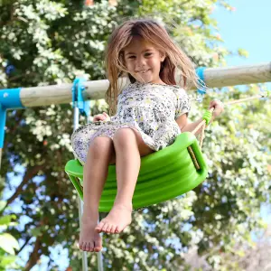 TP Single Compact Roundwood Swing Set - FSC certified