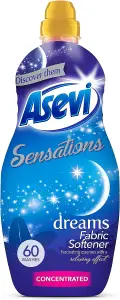 Asevi Sensations Dreams Concentrated Fabric Softener 60 Doses, 1.5L (Pack of 12)