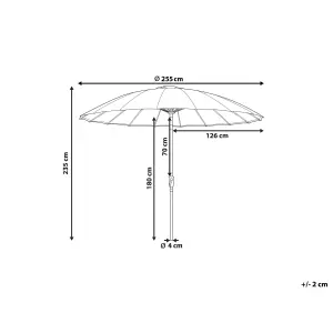 Garden Market Parasol 2.55 m Light Beige BAIA