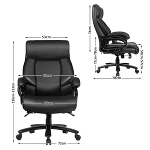 Costway Big &Tall Office Chair Swivel Padded Executive Chair Ergonomic Computer Desk Chair Adjustable Height