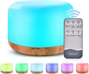 300ML Essential Oil Diffuser,Ultrasonic Humidifier Aromatherapy Diffuser With 7 Colors LED Aromatherapy Lights For Home, Yoga, Office, SPA, Bedroom