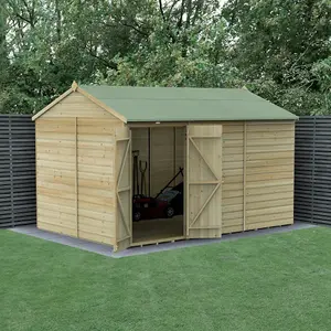 Beckwood 12x8 Reverse Apex Shed - No Windows - Double Door