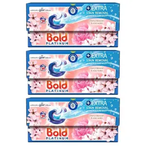 Bold All-in-1 Pods Platinum Cherry Blossom & Rose Water 29 Washes x 3