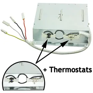 SPARES2GO Heater Element & Thermostats compatible with Hoover Tumble Dryer (2400W)