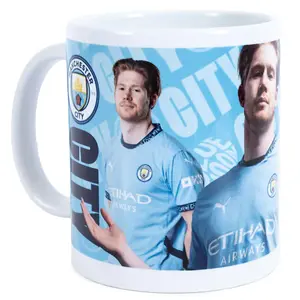 Manchester City FC Kevin De Bruyne Mug Sky Blue/White/Gold (One Size)