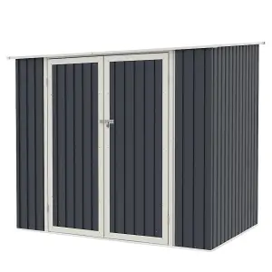 BillyOh Knighton Pent Metal Shed - 7x5 Grey