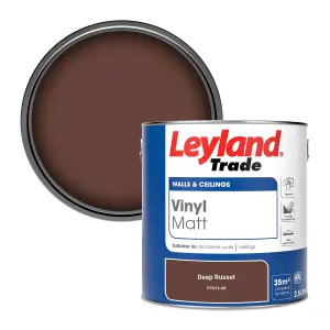 Leyland Trade Vinyl Matt Walls & Ceilings Emulsion Paint Deep Russet (PPG16-08) 2.5L